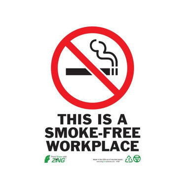 ZING Eco Safety Sign, No Smoking, 10X7- Model 1087
